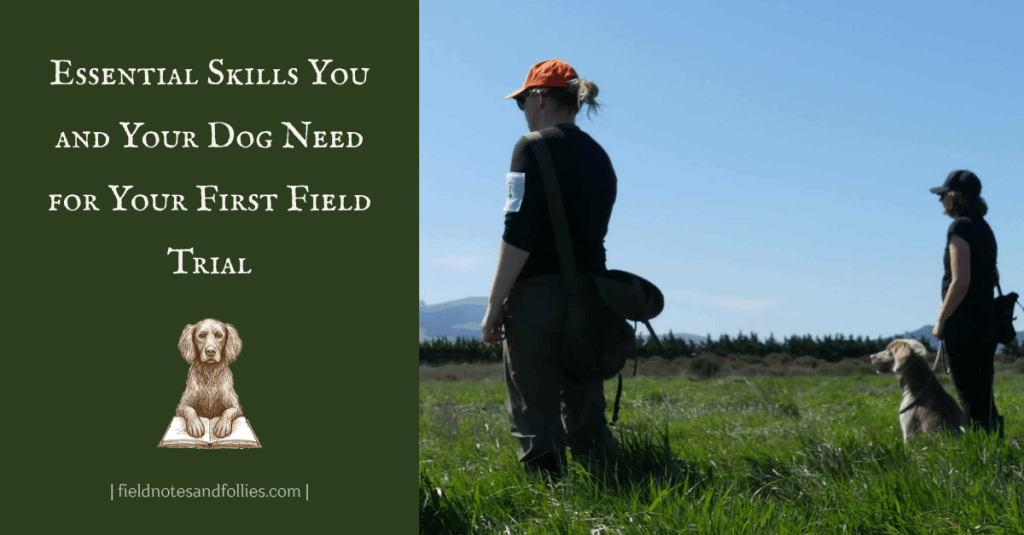 Two handlers standing in the walk-up line